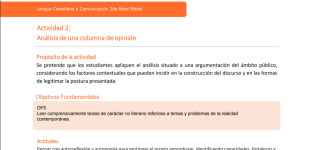Análisis de una columna de opinión