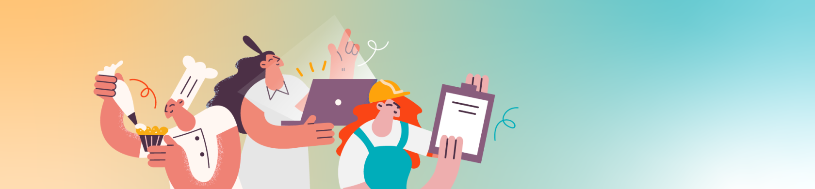 Ilustración de profesiones técnicas