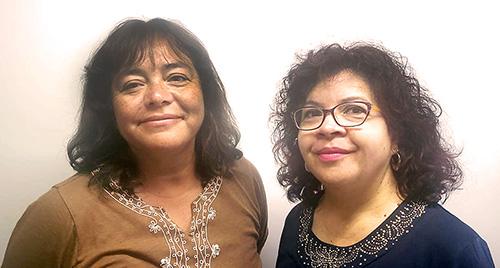 Ana Cuadra y Virginia Cartes, del Colegio William Taylor de Alto Hospicio.