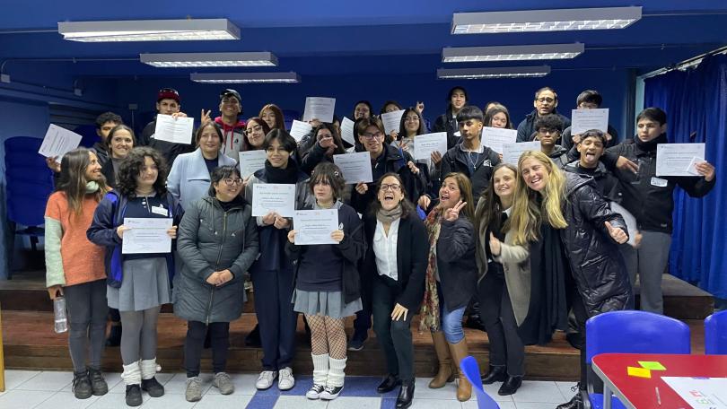 Estudiantes del Liceo Benjamín Vicuña Mackenna de Viña del Mar 