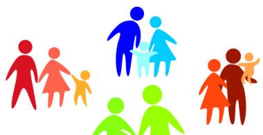 Imagen que muestra ilustraciones de familias