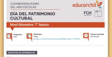 Imagen de la guía de patrimonio cultural para 7° básico