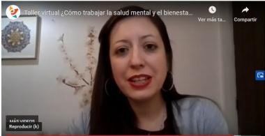 Libertad Manzo en taller virtual