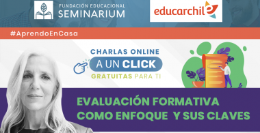 Afiche de charla evaluación formativa con Mimi Bick