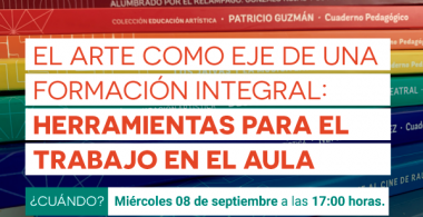 Afiche de seminario el arte como eje de una formación integral