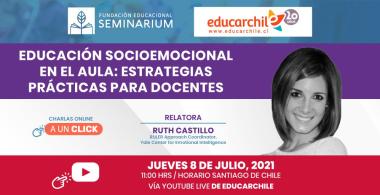 Charla a un clic:  Educación Socioemocional en el Aula: Estrategias prácticas para Docentes