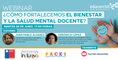Te invitamos al webinar ¿Cómo fortalecemos el bienestar y la salud mental docente?