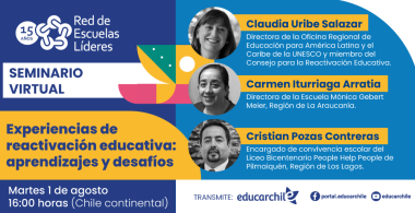 Seminario virtual reactivación educativa